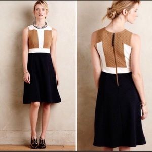 Anthropologie Maeve Color Block Knit Dress with Pockets